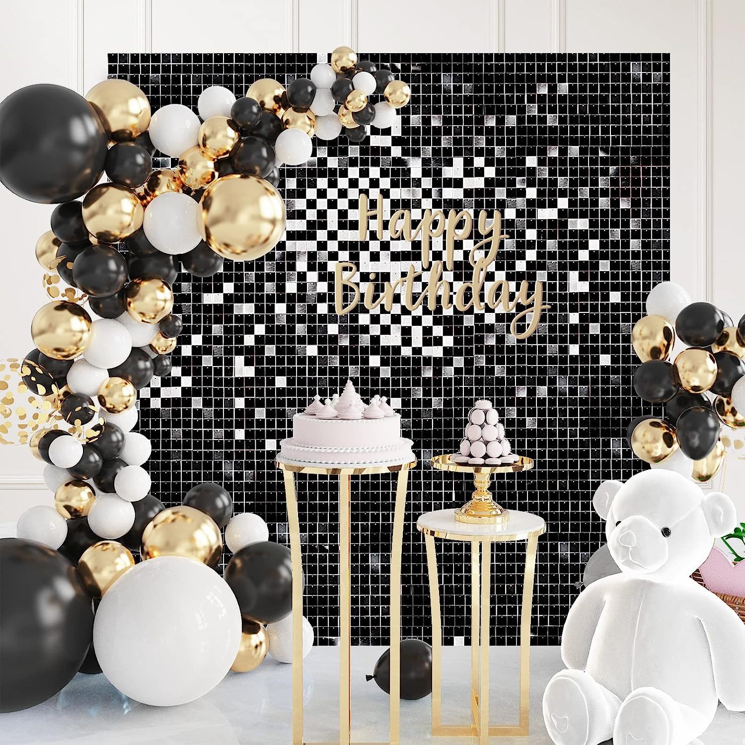 30*30cm square sequin wind plate transparent wind buckle birthday party background wall decoration advertising wall
