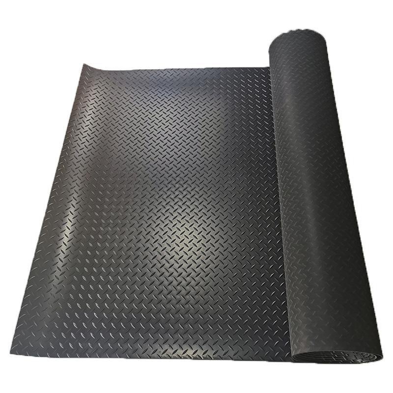Black willow leaf non-slip rubber pad overpass floor rubber pad soft high elastic willow leaf pattern rubber plate