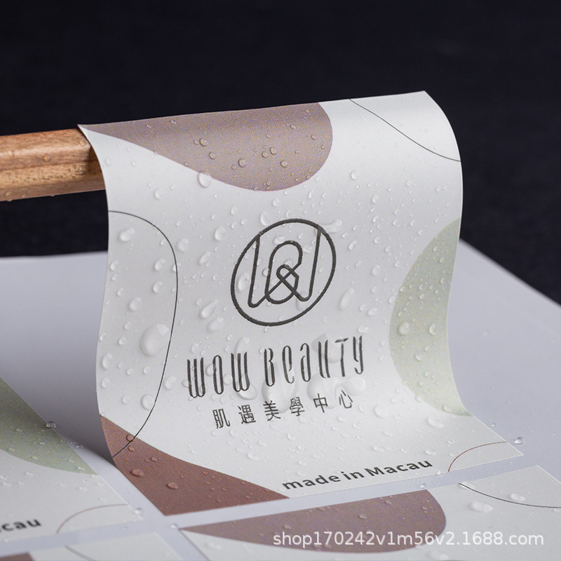 Водонепроницаемая ПВХ наклейка, кастомизированный логотип, QR-код, наклейка для упаковки