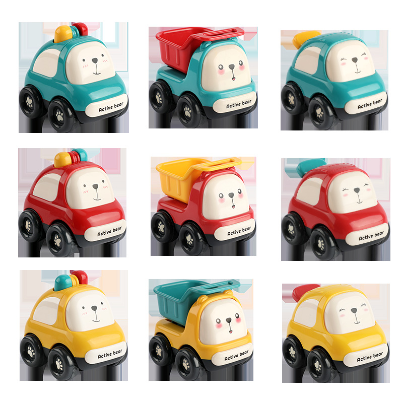 Mutual Treasure Kidsren's Toy Car Inertia Car Boys and Girls 1-2-3 Years Old Engineering Vehicle Cartoon Baby Baby Educational Model