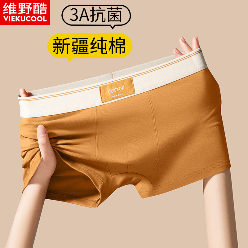 Мужское нижнее белье хлопковые антибактериальные боксеры с четырьмя углами для спорта дышащие подростковые шорты