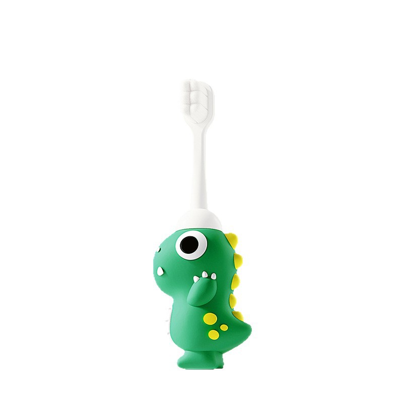 Children's Toothbrush Cute Dinosaur 2-10 Years Old Single Pack Infant Baby Fine Soft Bristles Genuine Cute Toothbrush Wholesale