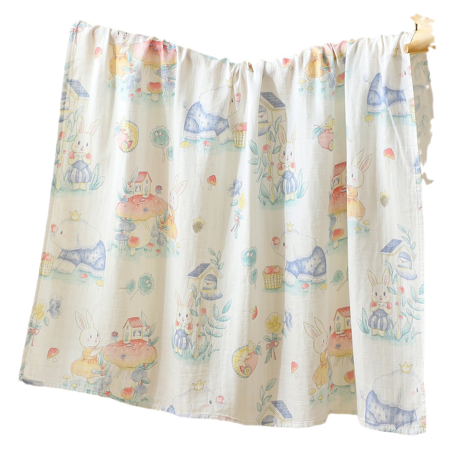 Newborn Cool Bamboo Cotton Cover Blanket Baby Gauze Nap Blanket Sunshade Swaddling Anti-startling Cover Blanket Baby Wrapping Towel