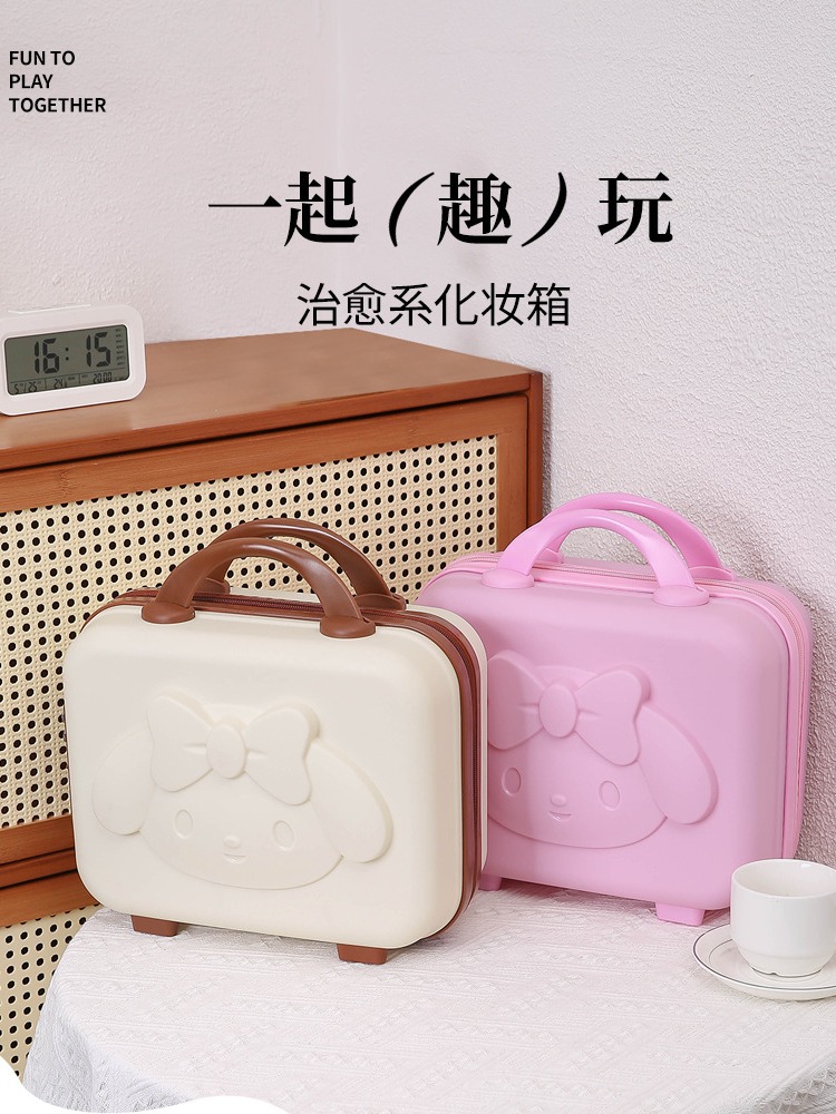 Чемодан 14 дюймов для мужчин, женщин и детей, чемодан с мультяшным рисунком, сумка для хранения, подарочная коробка