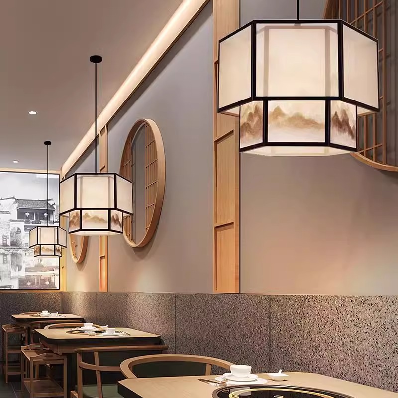 Новое китайское люстра для ресторана с точечными светильниками, отель, частная комната, лампы в стиле дзен, китайские фонари