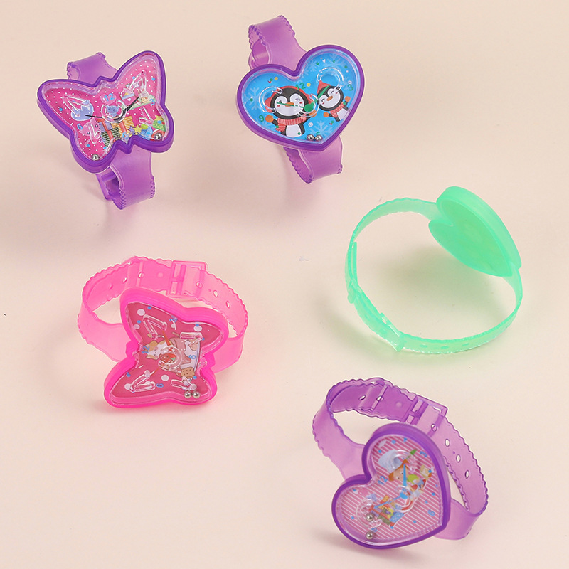 Children's cartoon cute heart butterfly maze watch maze toy cross-border accessories wholesale
