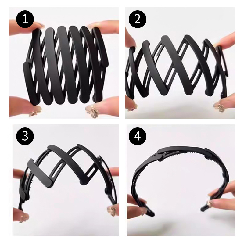 Women's Hairband Portable Face Wash Hairband Hairpin Hair Hole Toothed Round Headband Face Wash Headband Female Cute Hair Accessories