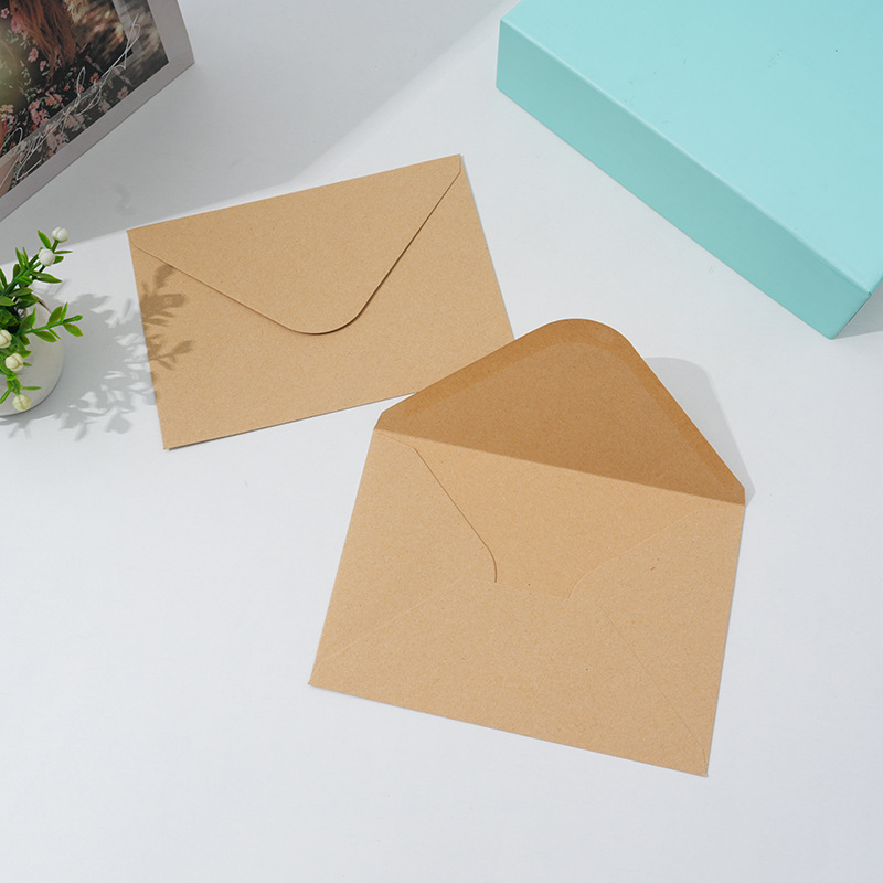 Colorful Wholesale Yellow Kraft Paper Envelope Bags White Envelopes Artistic Fresh Style Envelopes Thickened Envelope Production