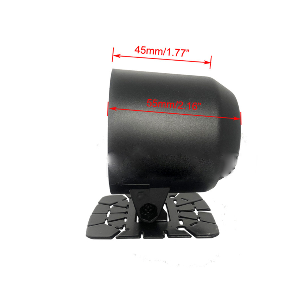 2-inch (52mm) car instrument cup black modified instrument bracket carbon pattern instrument cover horizontal placement