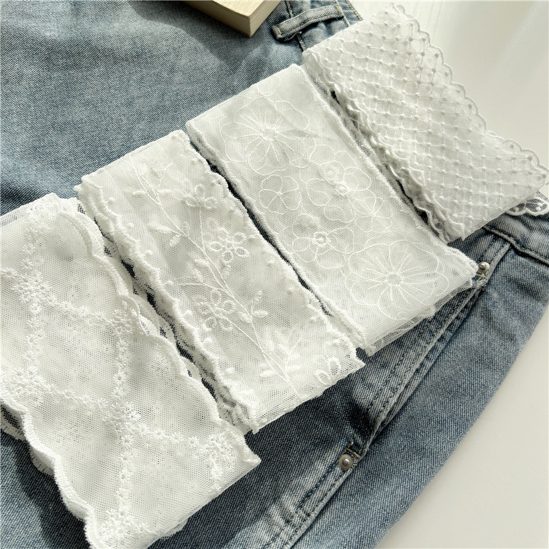 New Sweet Lace Belt Women's Skirt Jeans Trouser Belt White Ribbon Waist Rope Thin Long Silk Scarf Hair Belt