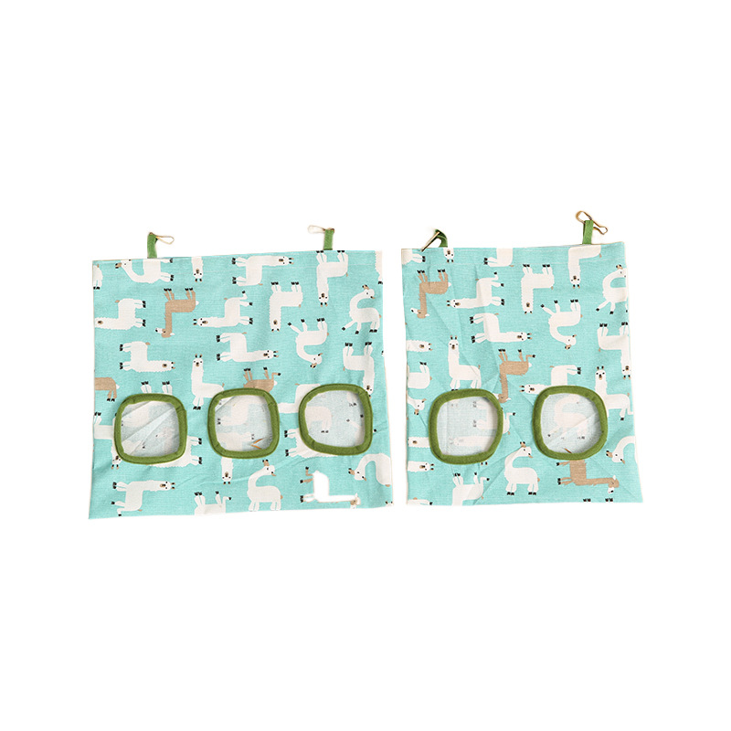 Cross-Border Rabbit Grass Bag Feeding Grass Rack Wholesale Rabbit Guinea Pig Guinea Pig Hanging Hay Feeding Bag Rabbit Grass Bag