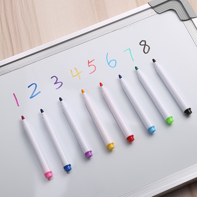 Factory direct color core black core whiteboard pen lamp board pen creative with brush water-based environmental protection erasable pen advertising LOGO