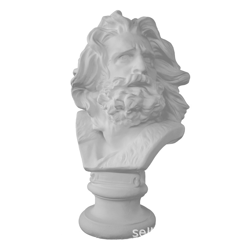 Marseille plaster statue art teaching aids model head portrait plaster statue decoration sketch sculpture portrait figure Marseille