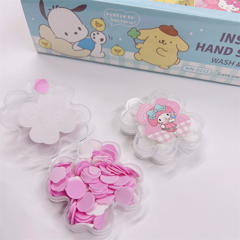 Foreign Trade Sanrio Boxed Soap Hand Washing Pieces Library Lomi Cartoon Style Disposable Creative Cute Soap Pieces