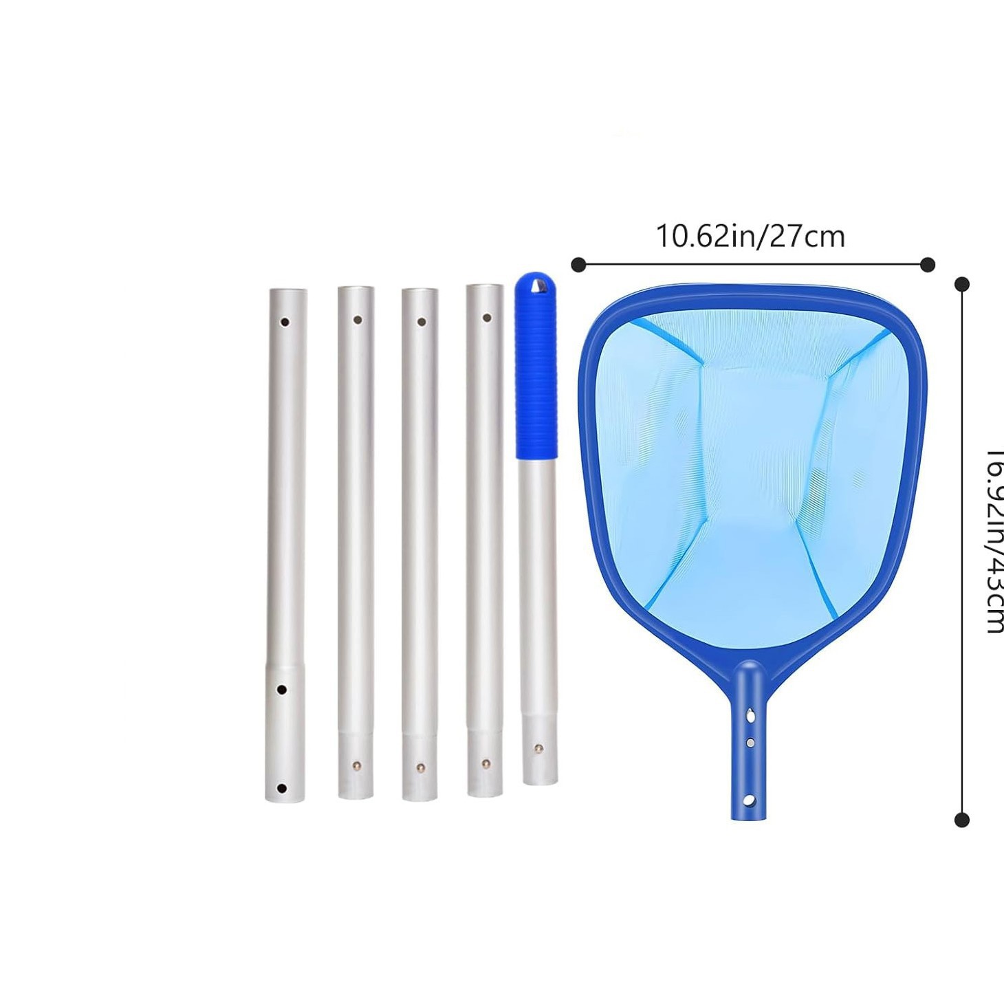 Swimming Pool Cleaning Supplies Accessories Fish Pond Leaves Deep Water Shallow Water Fishing Leaf Net Skimming Flat Net Aluminum Alloy Rod Tube