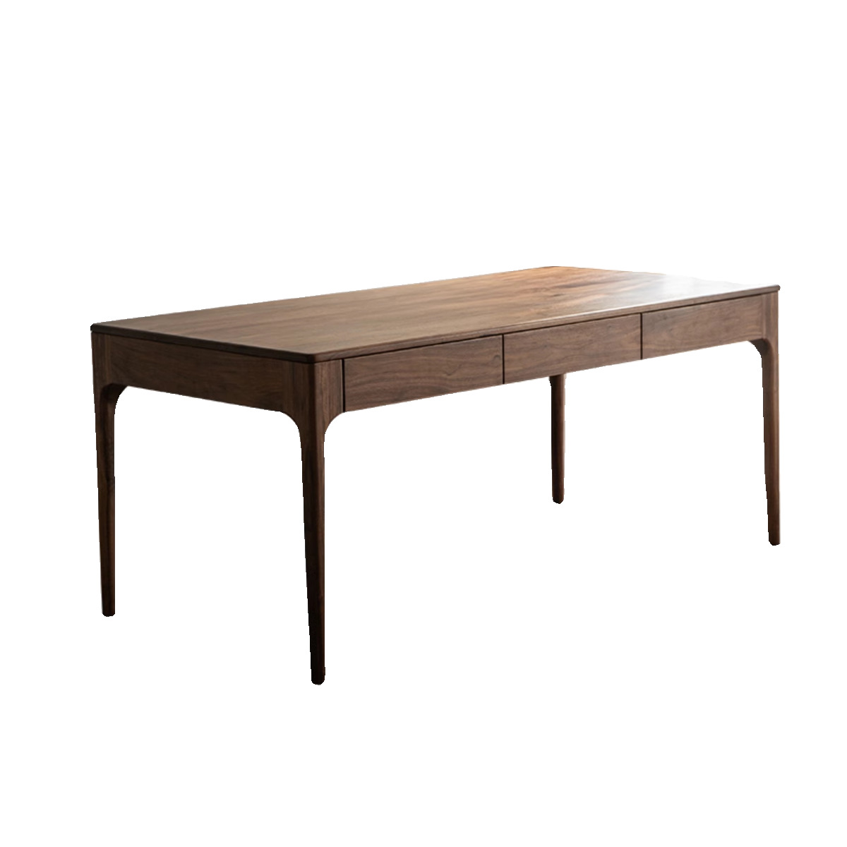 Black Walnut Solid Wood Desk New Chinese Style Rectangular Dining Table Drawer Workbench Retro Long Table Study Table