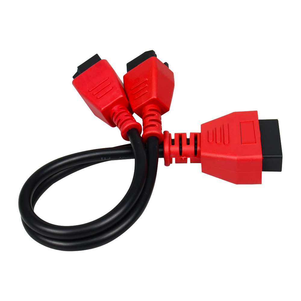 Obd Cable Adapter Cable Daotong Obd2 Straight Female to 12P+8P Connecting Cable Car Diagnostic Connector