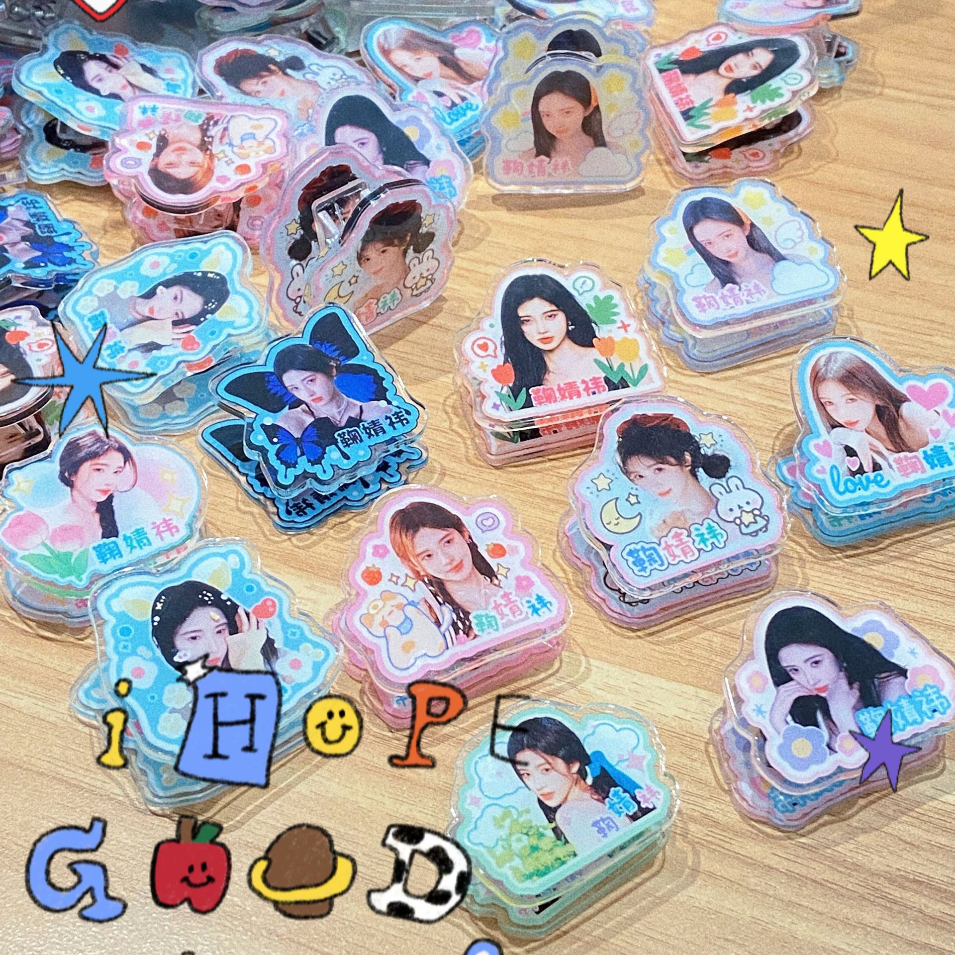 Star peripheral acrylic fart clip (50/box) creative peripheral hand account fart clip storage clip