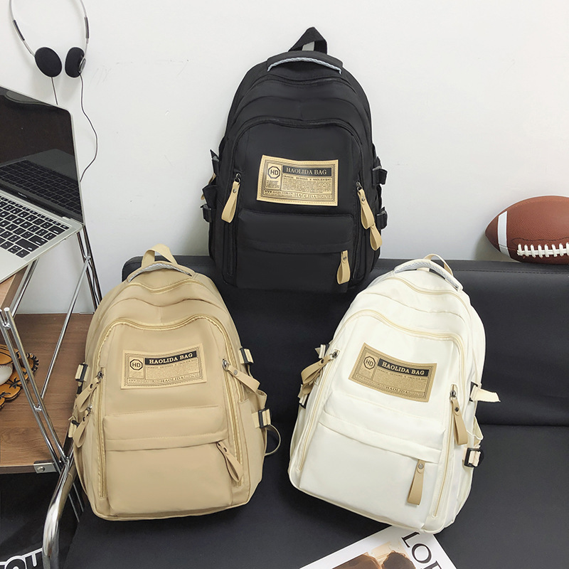 Cross-Border Backpack Women's Spring and Autumn Simple Travel Computer Backpack Male High School Junior High School Student Large Capacity Student School Bag