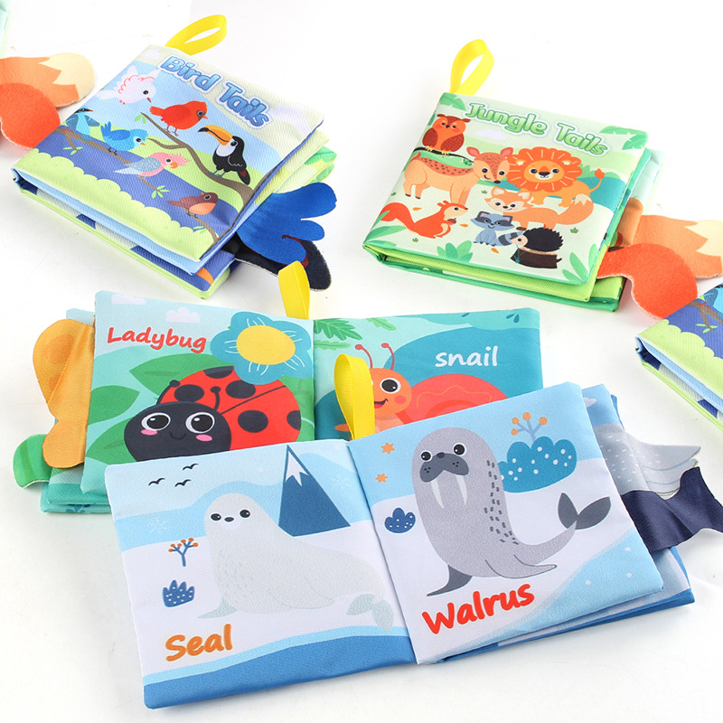 Infant Cloth Book, Early Education Toys, Marine Animal Palm Book, Tear-Resistant, Various Cognitive Baby Cloth Book, Amazon