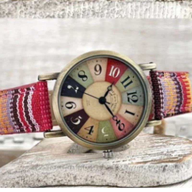 Cross-border new creative daily accessories watch color strap ethnic style portable accessories