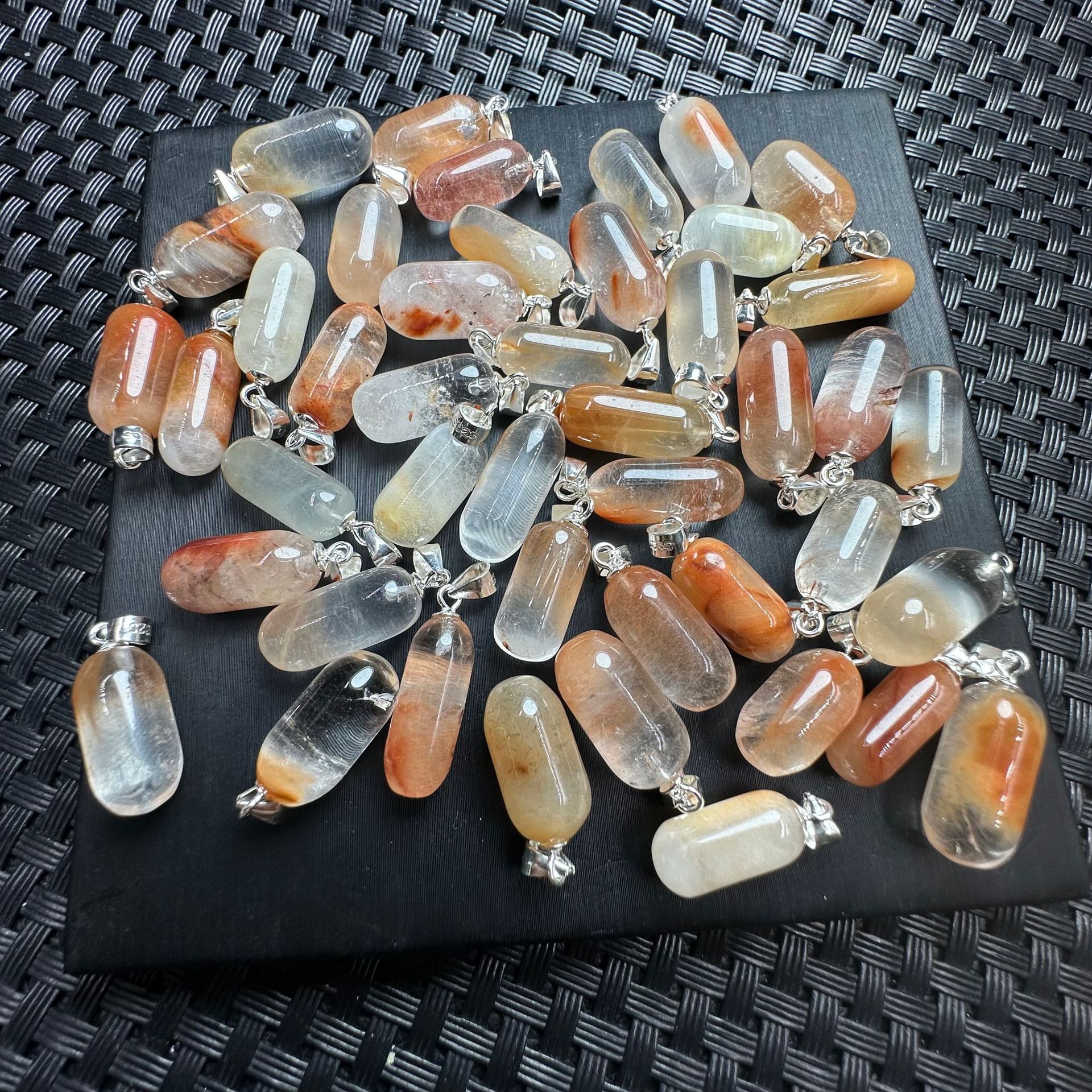 Подвеска из натурального кроличьего меха, серебряная застежка S925, оптовая и розничная продажа