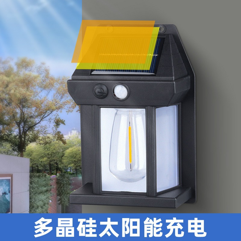 Outdoor Solar Wall Lamp Villa Garden Lighting Night Light Home Lighting Human Body Induction Garden Light