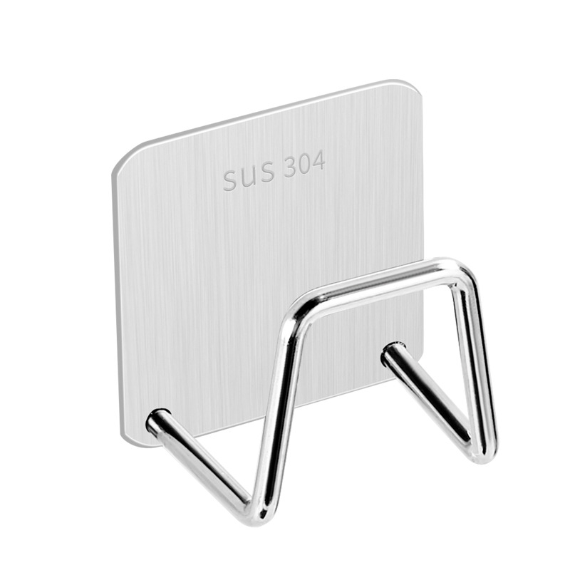304 stainless steel sponge drain rack non-perforated kitchen sink cover steel ball pot cover storage wall hanging rack