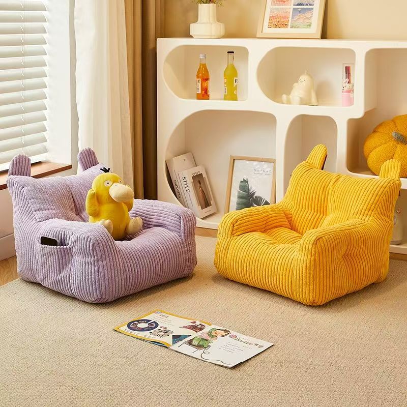 Internet Celebrity Lazy Sofa Children's Sofa Pet Sofa Reading Corner Mini Sofa Cute Cartoon Striped Small Sofa