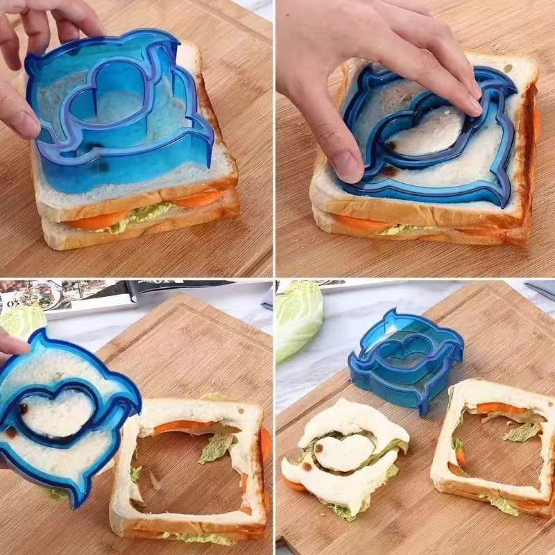 Five-pointed Star Bread Slicer Hollow Sandwich Mold Bread Cut Dinosaur Butterfly Plastic Biscuit Mold