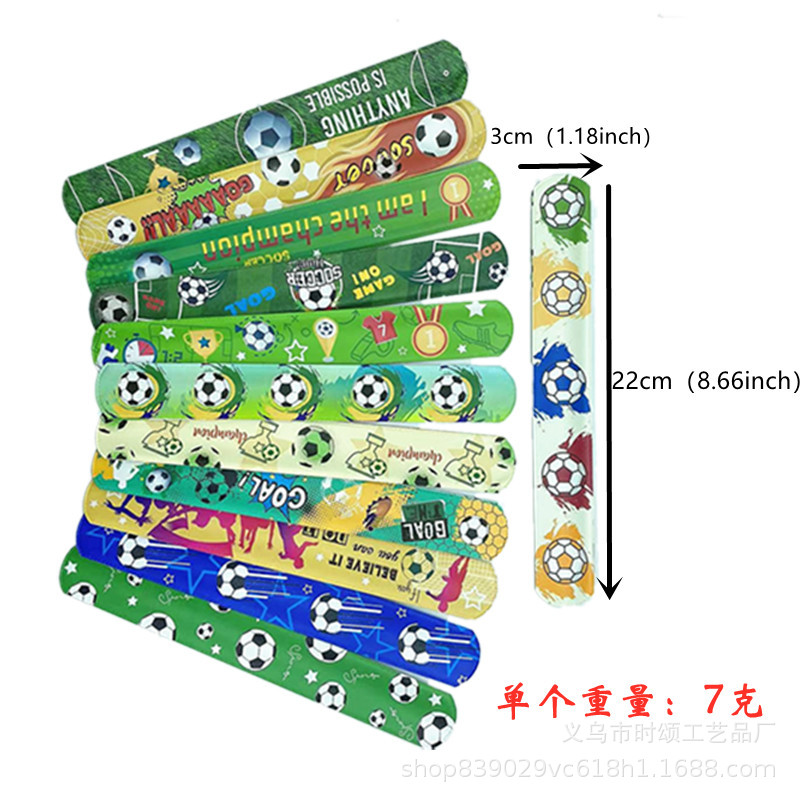 Amazon New World Cup Soccer Snap Circle Children's World Cup Soccer Decorative Pat Circle Bracelet