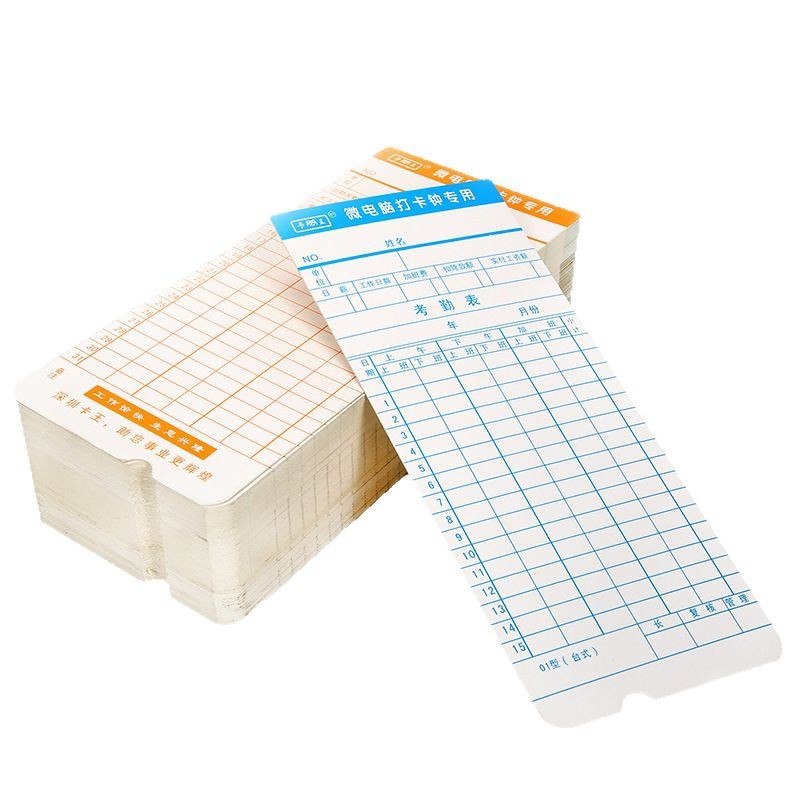 Huajie Manufacturer Wholesale Thickeneded 24-Bit 50-Bit Plastic Attendance Card Holder Employee Card Box Punch Card Holder Office Supplies