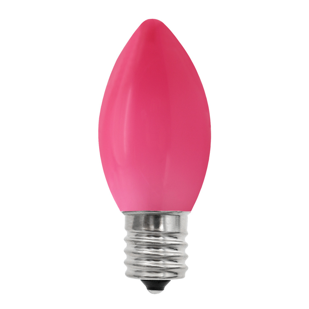 Cross-border exclusive for E17 C9 LED bulb 0.6W outdoor waterproof courtyard decoration opaque plastic color color