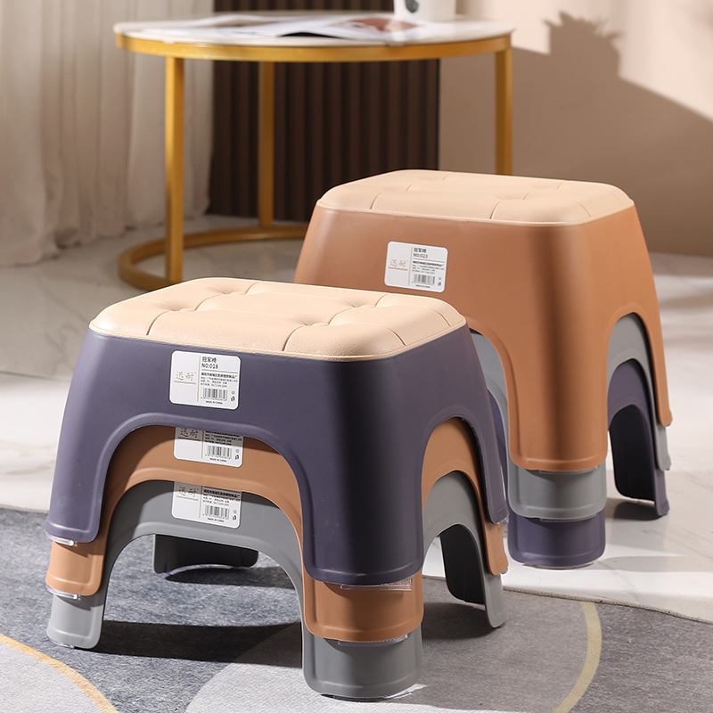 Small Stool Plastic Thickened Bench Household Stool Square Stool Non-Slip Foot Stool Foot Stool Children's Baby Bathing Low Stool