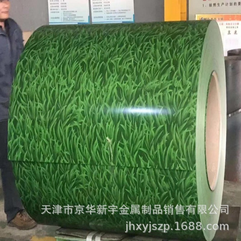 Grass green iron color coated coil 3D three-dimensional printing color steel coil color coated color steel plate color coil manufacturers in stock batch