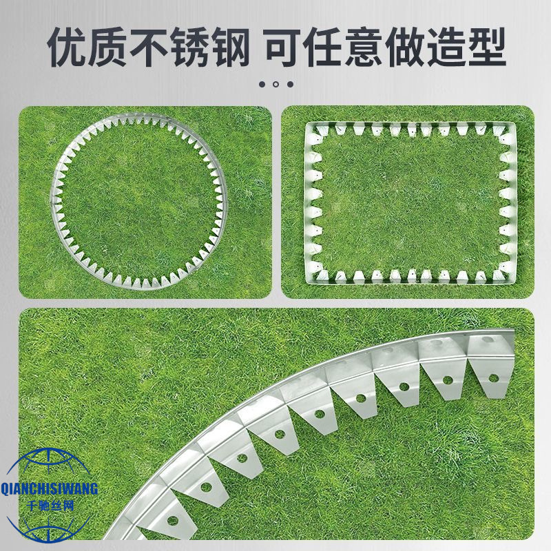 304 Stainless Steel Grass and Stone Isolation Belt Landscaping L-Shaped Separation Belt Retaining Board Landscape Lawn Curved Edge