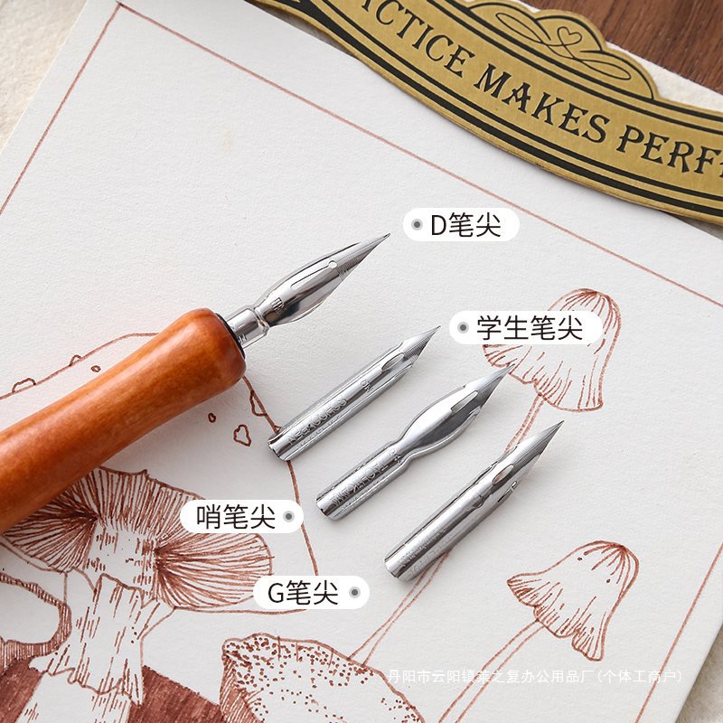 Tachikawa Pen Tip Wooden Rod Dip Pen Fountain Pen Light Color Hook Line Painting Pen Comic Watercolor Pen g Pen Tip D