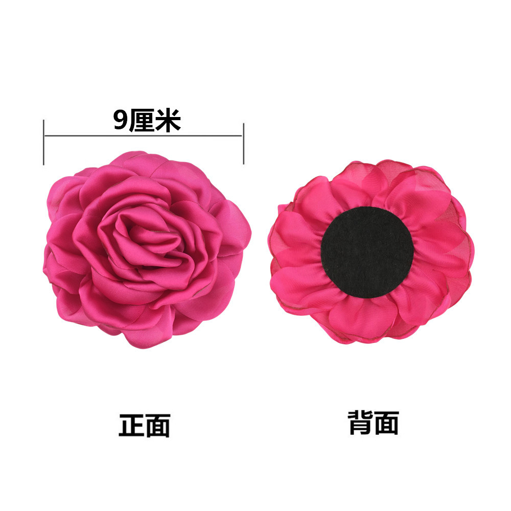 Korean-style satin satin fabric curl three-dimensional high-grade rose camellia DIY head flower hair clasp corsage shoe flower