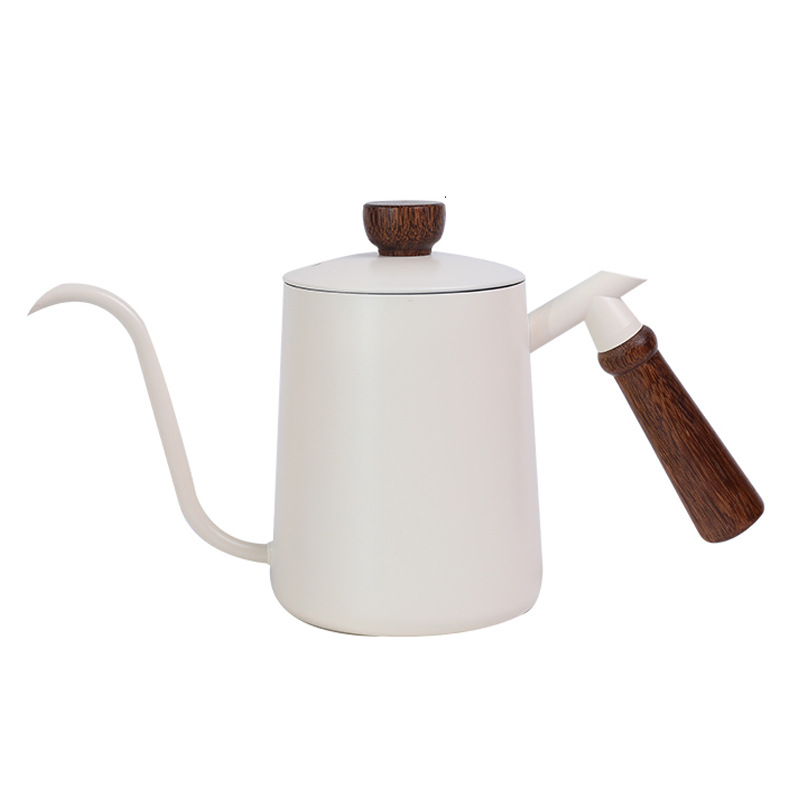 Ruicheng Hand Pot Wooden Handle Hanging Ear Coffee Hand Pot 304 Stainless Steel Thickened Thin Mouth Long Mouth Coffee Pot