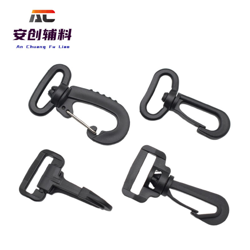 in stock supply plastic hook bag turn hook shoulder strap hook backpack hook lobster hook size