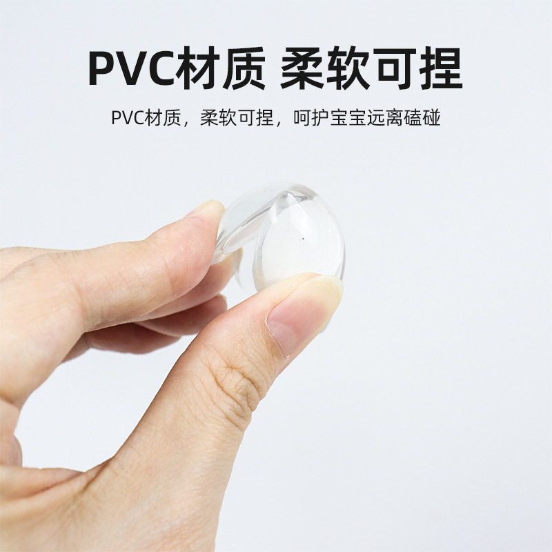 Transparent anti-collision corner protector manufacturers children's silicone protective equipment children's glass tables and chairs table corner protective cover wholesale