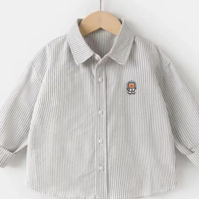 Детские рубашки с длинным рукавом на весну и осень 2025 года для мальчиков, стиль вестерн, мультяшный дизайн, легкие в сочетании