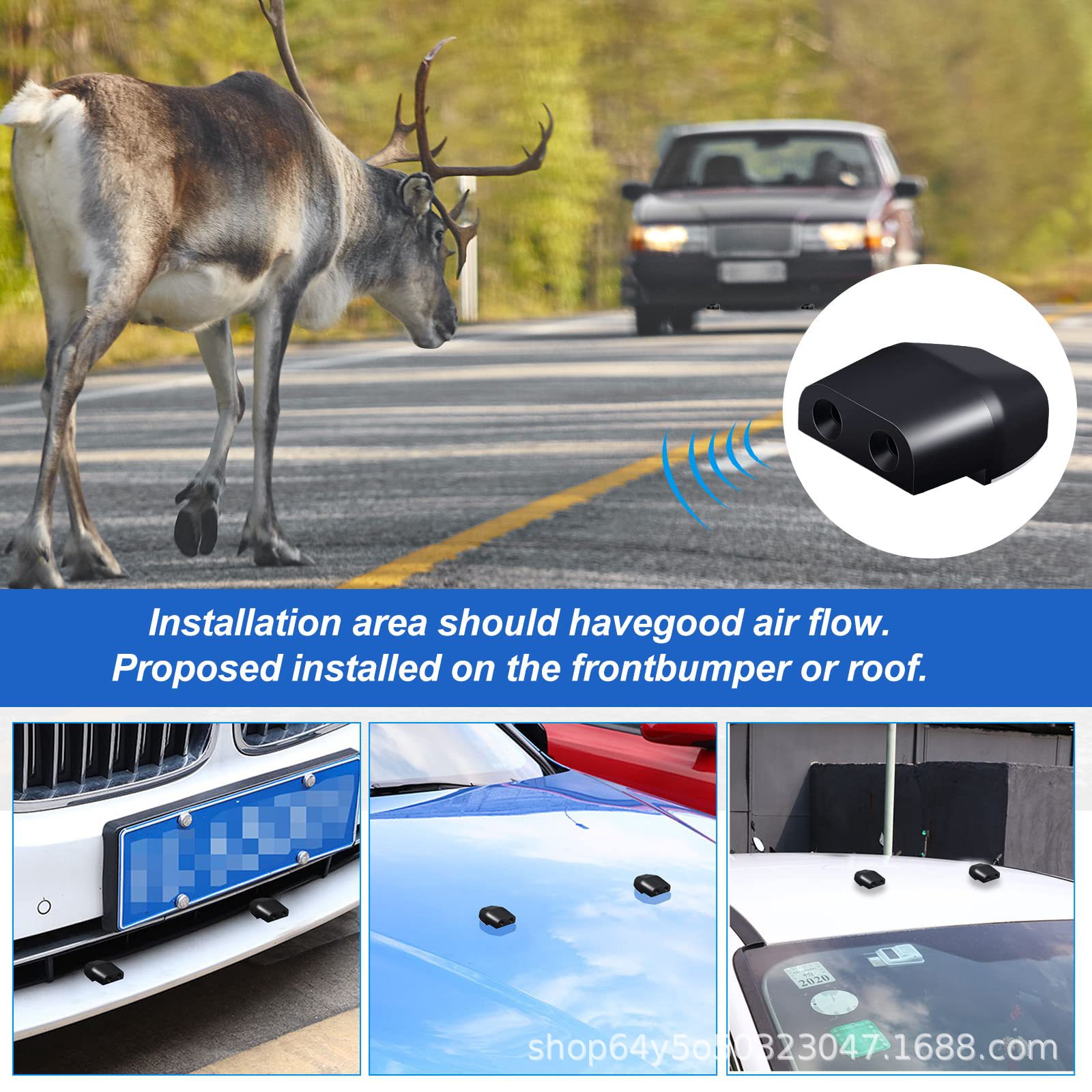 in stock Deer Whistle Car Animal Drive Animal Anti-collision Common Alarm Ultrasonic Deer Drive
