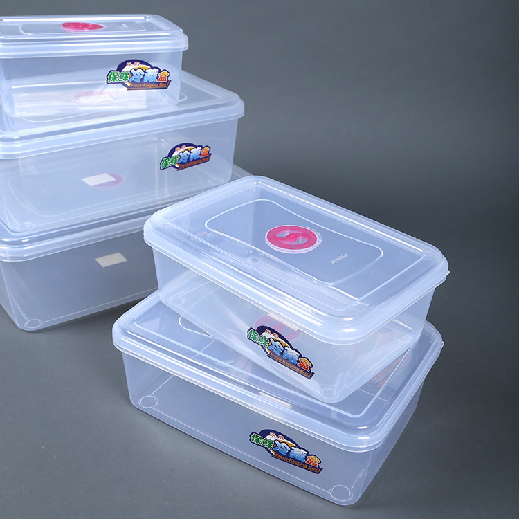 Processing and Customization of Transparent Plastic Crisper Commercial Household Kitchen Refrigerator Refrigerated Storage Storage Box with Lid Wholesale