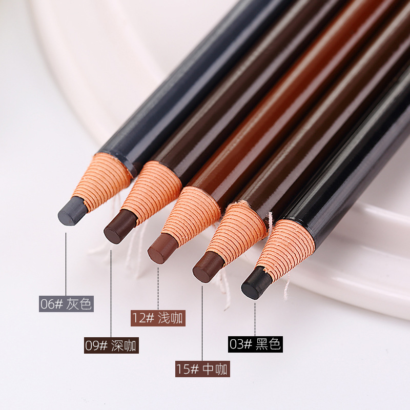 Hengsi 1818 drawing eyebrow pencil waterproof non-blooming genuine goods wooden hard core wholesale eyebrow powder makeup artist special makeup