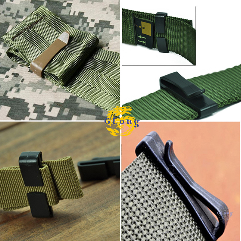Black Webbing Finishing Clip, Outdoor Belt Clip, Belt Clip, Adjustment Buckle, Luggage Accessories 20~50mm