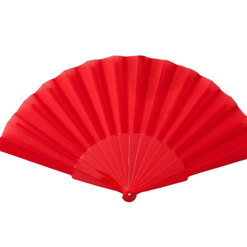 Solid Color Flat Fan Craft Fan Team Performance Props Classical Square Dance Own Factory Supports Customized Drawings and Samples