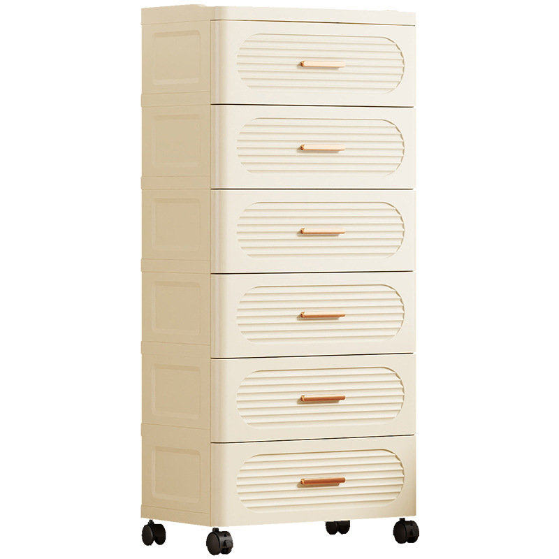 Storage Cabinet Living Room Chest of Drawers Bedroom Sandwich Storage Cabinet Multi-Layer Storage Cabinet Storage Rack Cream Style Storage Cabinet