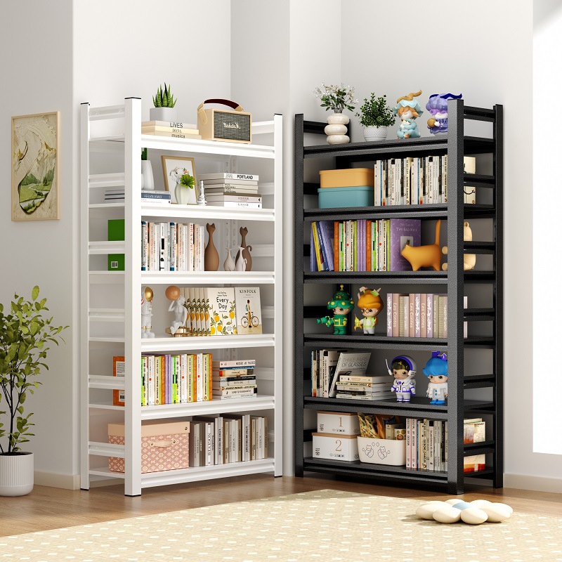 Household Simple Steel Bookshelf Multi-layer Floor Bookcase Children's Book Toy Storage Rack Storage Rack Storage Rack