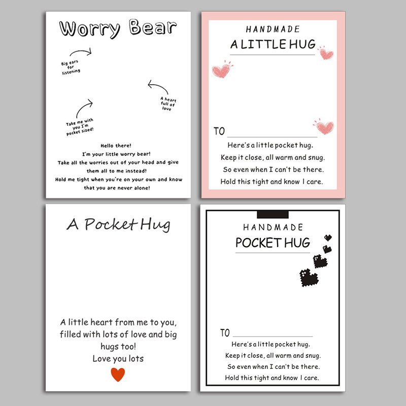 Cross-Border Independent Station Flap Pocket Pants Hug Heart Love Gift Heart Hug Flap Pocket Pants Hug Card Printing